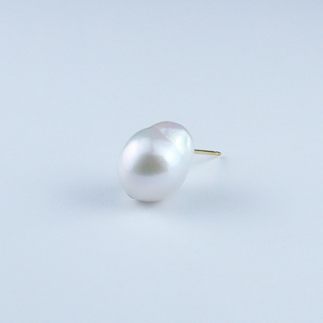 2024.06.08-Baroque white pearl earrings バロックホワイトパールK18ピアス