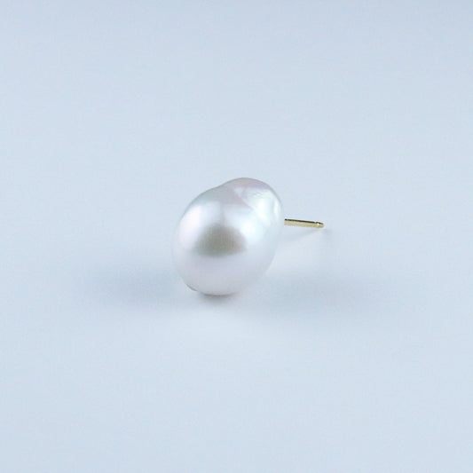 2024.06.08-Baroque white pearl earrings バロックホワイトパールK18ピアス