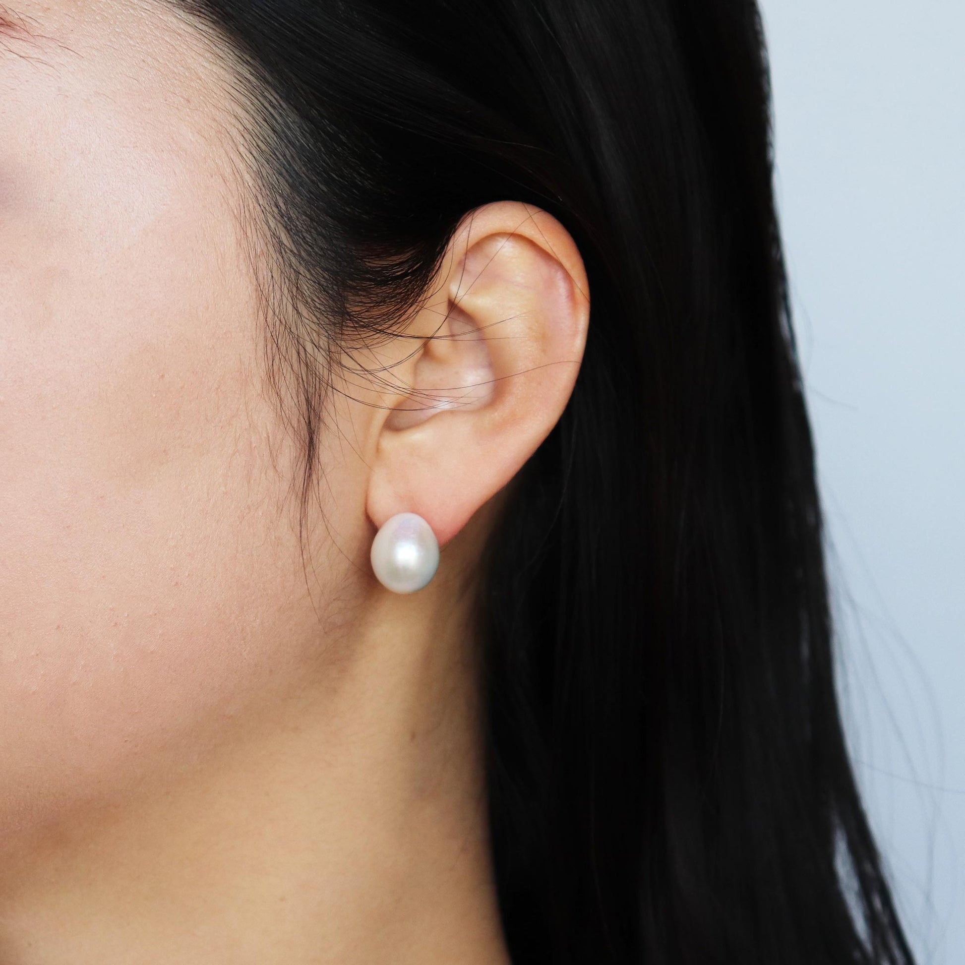 2024.06.08-Baroque white pearl earrings バロックホワイトパールK18ピアス－2