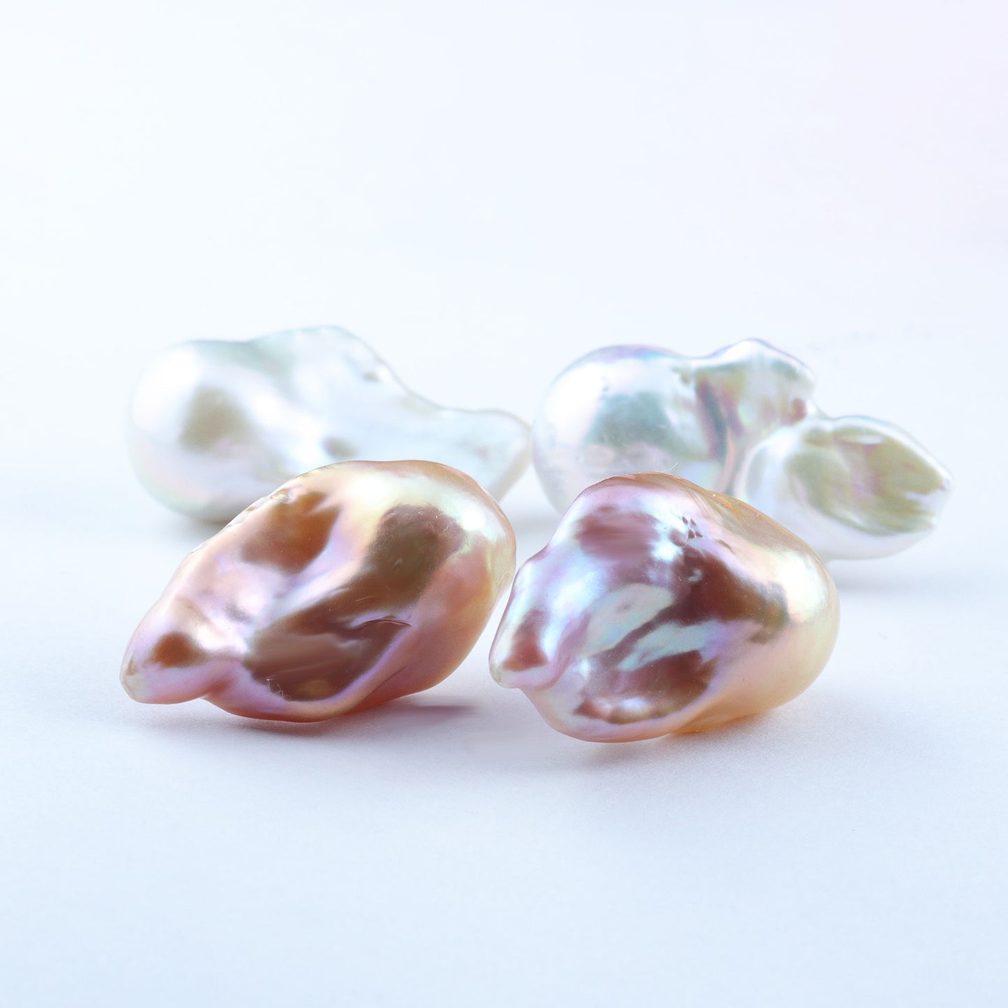 Big wing baroque pearl earrings